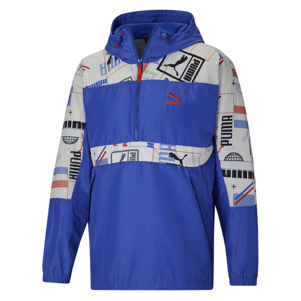 Puma Classics Gen. Тканая куртка на молнии с четвертью, мужская синяя повседневная спортивная верхняя одежда