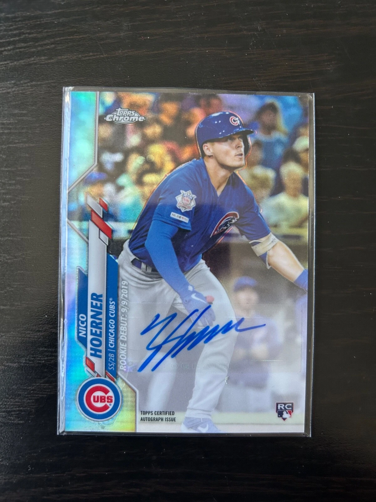 2020 Topps Chrome Update Nico Hoerner RC Rookie Refractor Auto Autograph Cubs