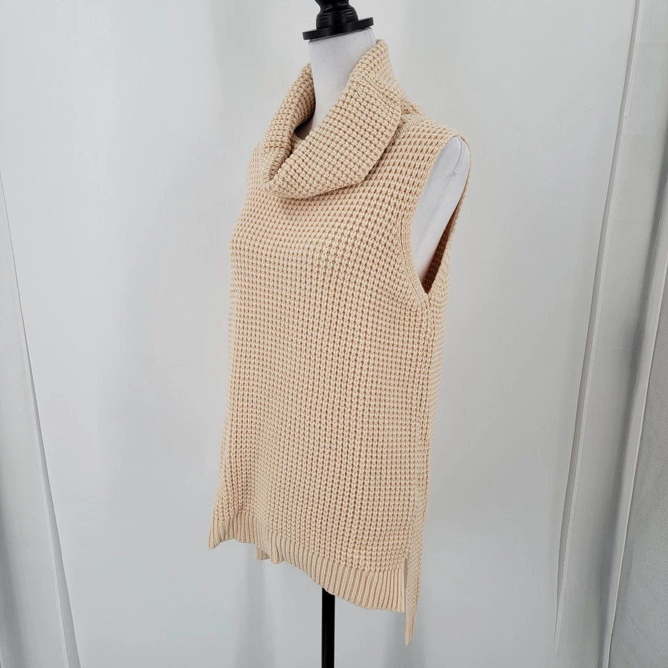 Suéter Sahalie Para Mujer Mediano Capucha Cuello Suave Grueso Tejido Pullover Sin Mangas Foto 3 de 4