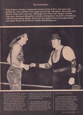 Sgt Slaughter Greg Gagne 8x10 Pro Wrestling Magazine Page WWE WWF AWA