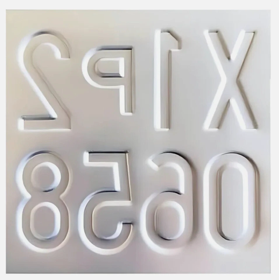 TARGA AUTO  PROVA   IN ALLUMINIO CATARIFRANGENTE NUMERI E P A RILIEVO - Bild 4 von 4