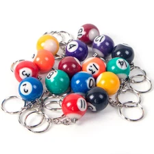 ~ 1" Billiard Ball Pool Keychain Keyring: PICK YOUR OWN POISON!!!