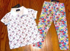 POLO RALPH LAUREN AUTHENTIC TODDLERS GIRLS BRAND NEW ORIGINAL 2Pc SET Sz 3T, NWT