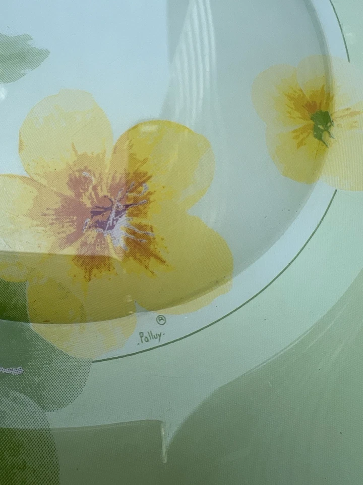 Набор весенних обеденных тарелок Luminarc Marc Paully цветочный зеленый сад 5 10 дюймов - Изображение 4 из 4