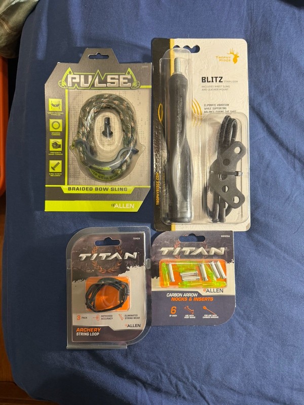 Archery Products -Stabilizer -Arrow Nocks & Inserts -2 Wrist Slings-String Loops