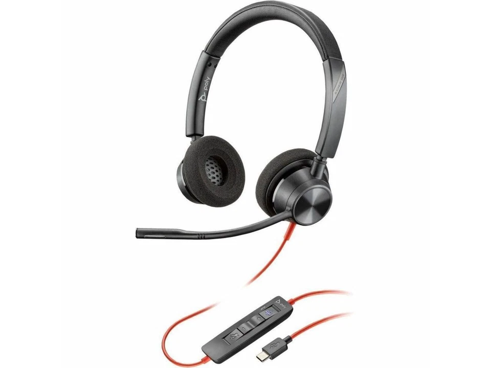 Poly Blackwire 3320 Stereo Microsoft Teams Certified USB-C Headset + USB-C/A - Image 2 of 4