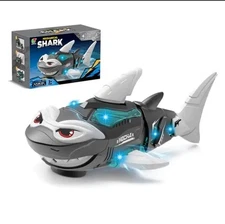 Shark kids Toy opens mouth fin & tail move with Music light fun game