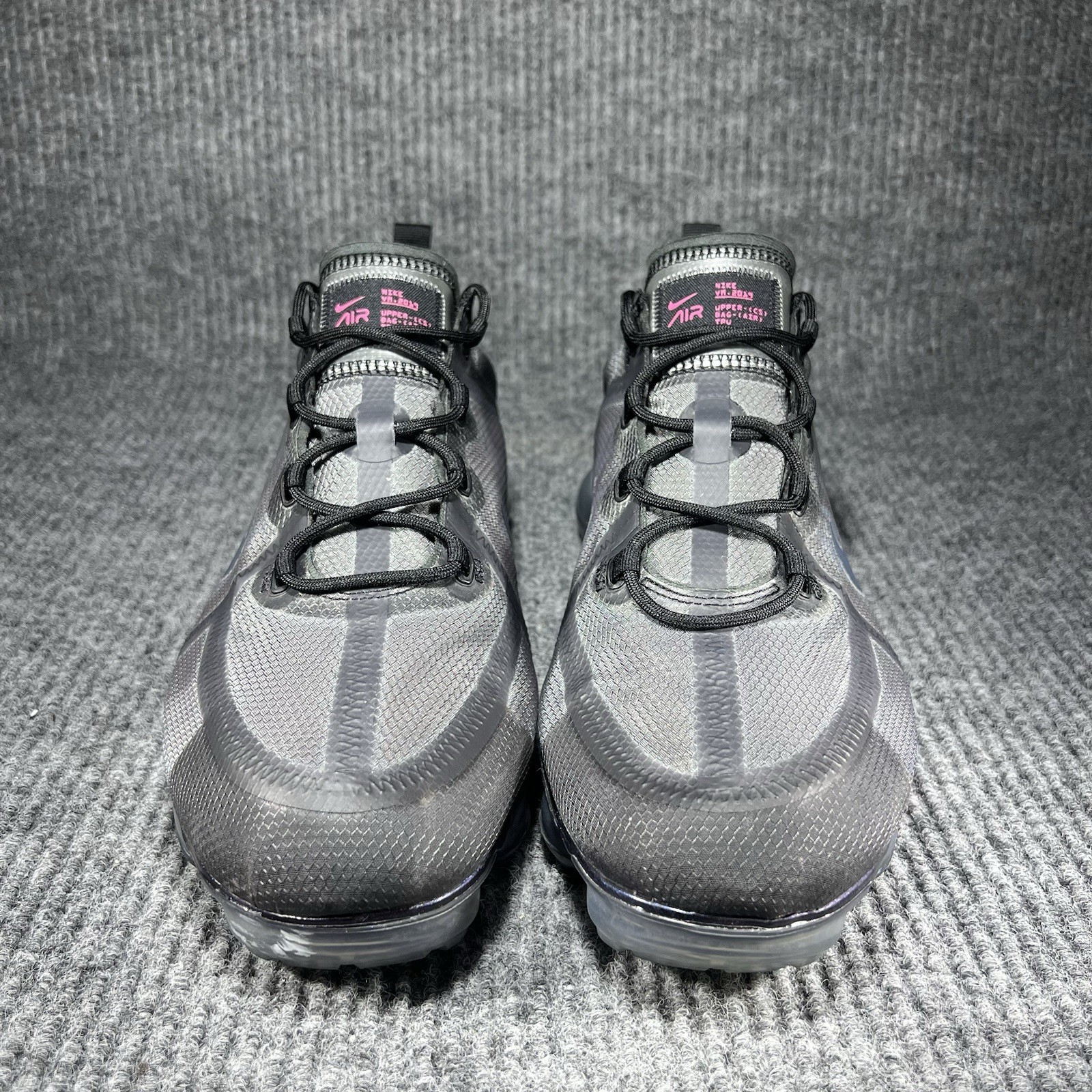 SAOLA Scarpe Nike Air VaporMax 2019 Uomo Taglia 12 Throwback Nero Grigio AR6631 001