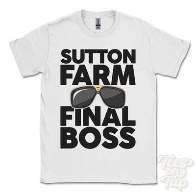 SUTTON FARM FINAL BOSS T-SHIRT lustiges Weihnachtsgeschenk Shrewsbury Shropshire England