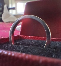 Modern Ladies Platinum Wedding Ring Band – London Hallmarked Size M 4.1g 950 Pt