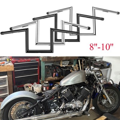 10'' 8'' Rise 1'' Z-Bar Ape Hanger Handlebar For Yamaha V Star 250 650 1100 Bobber