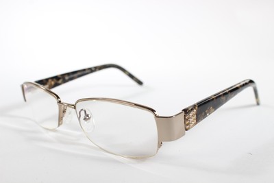 Swarovski Brille Elements Damen Gold Halbrand Metall Brille Brillengestell 52mm