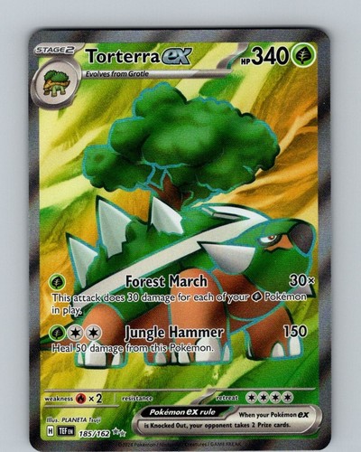 Torterra ex 185/162 SV05: Temporal Forces Ultra Rare Holo NM Pokemon