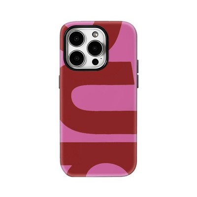Pink & Burgundy Case for Apple iPhone 17 16 15 14 13 12 11 Pro Max Plus Air