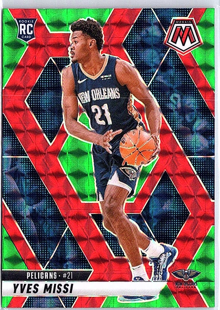 2024-25 Panini Mosaic #243 Yves Missi Choice Red and Green Mosaic