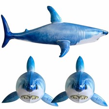 Blue Inflatable Shark Pool Toy Balloons Starfish Birthday Party Decorations