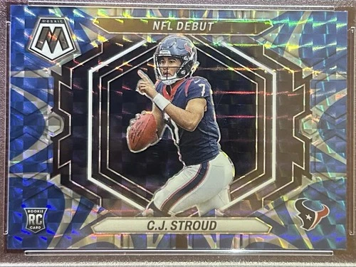 2023 Panini Mosaic CJ Stroud RC #ND3 Reactive Blue Prizm PSA 9 Mint Rookie Card