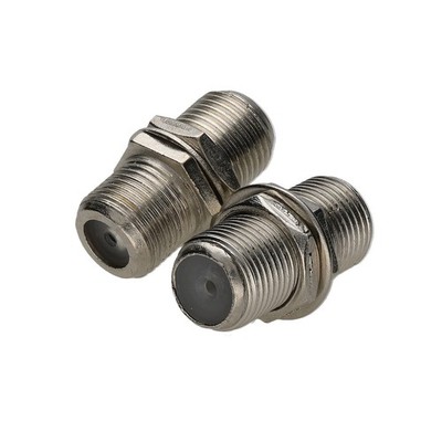 2 x F Typ Stecker Satellit Kupplung Verbinder Virgin Kabel Mutter Panel Befestigung