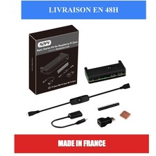 GeeekPi Boîtier métal Raspberry Pi Zero 2 W accessoires USB HDMI