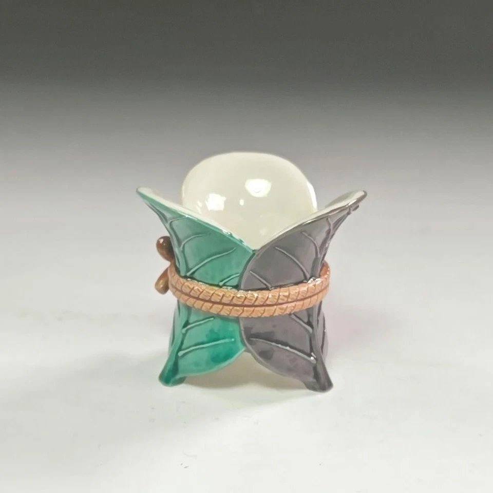 Coperchio poggia Nakamura Suiran Cochin Ware Mitsuba con scatola utensili da ... - Immagine 3 di 4