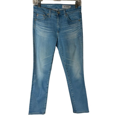 AG Adriano Goldschmied The Prima Crop Light Wash Mid Rise Skinny Jeans 26
