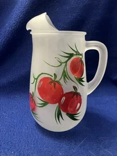 Vintage Hazel Atlas Gay Fad Design Studios Glass Juice Pitcher, 1950s