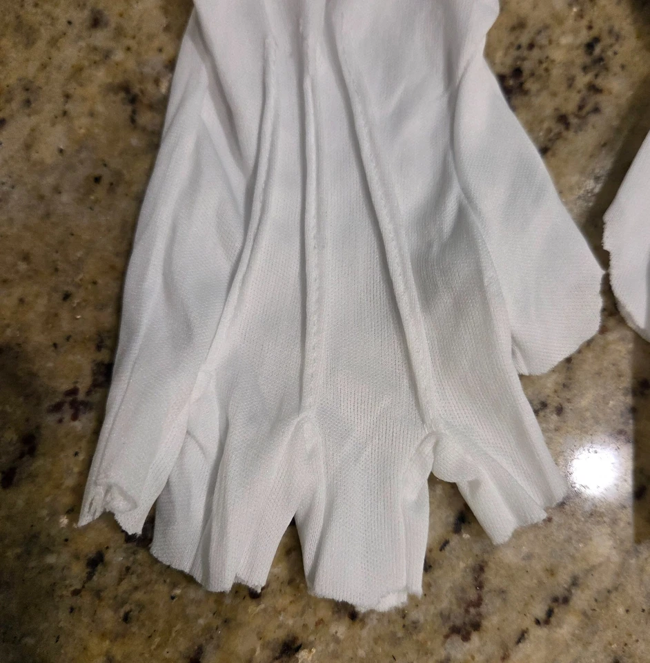 Fingerless White Gloves Art the Clown Costume Jason Freddy Leatherface Pennywise - Image 2 of 4