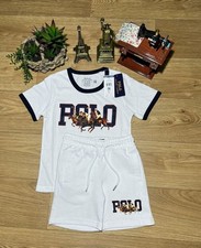 Kids White Polo Set Size 13-14