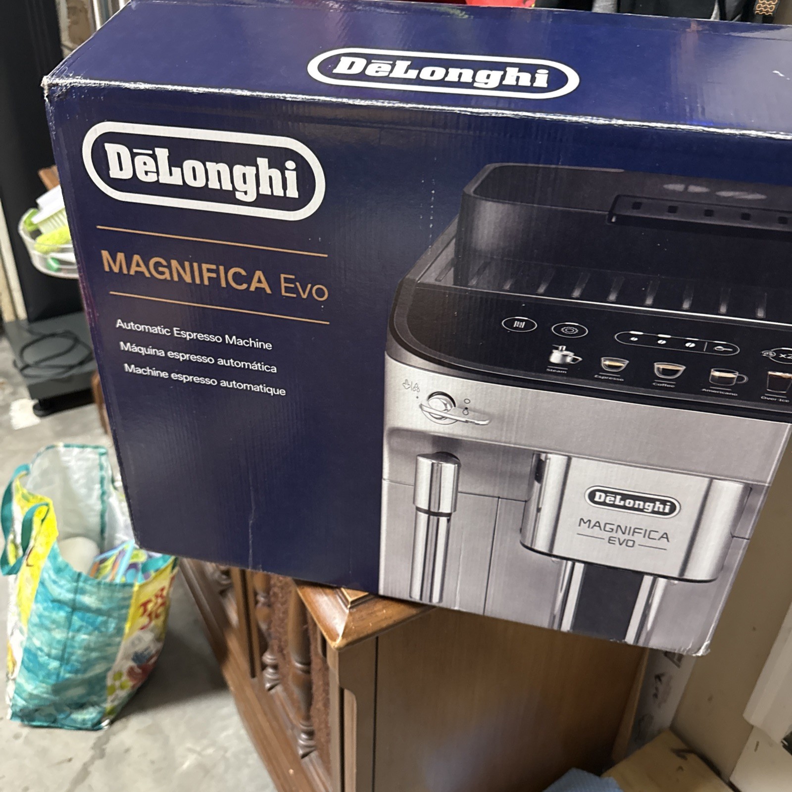 DELONGHI Magnifica Evo Automatic Espresso Machine Silver ECA