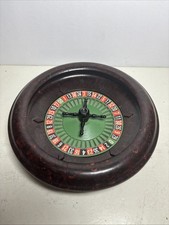 Vintage Mini Roulette Wheel Game Bakelite Style Plastic Casino Toy Mid Century