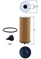 Ölfilter MAHLE OX 1238D Filtereinsatz 55,0mm für BMW 2er Active Tourer F45 X2 X1