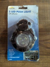 Home Luminaire 3 Led Push Light Monkey New In Package, Self-adhesive Night Light