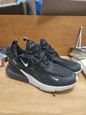 Nike Air Max 270 Black/White Mesh Unisex Kids Sneakers US 5.5Y - B2