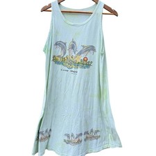 Costa Maya Mexico Vintage 80s Green beach dress Womens Medium Large