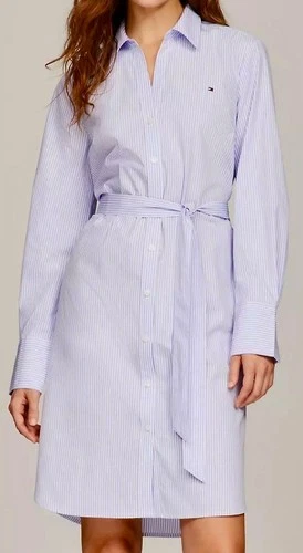 $99 TOMMY HILFIGER Long Sleeved Dress for Women Striped Sizes XXS to L