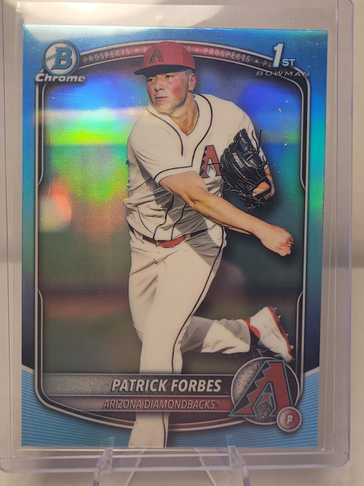 2025 Bowman Draft #BDC-89 Patrick Forbes Chrome Sky Blue Refractor