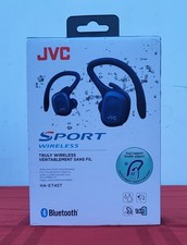 NEW JVC Wireless Sport Headphones with Dual Ear Support HA-ET45T - Blue