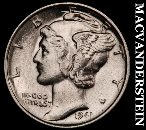 1941 Silver Mercury Dime-Uncirculated FSB Lustrous No Reserve #i3868