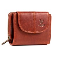 Matador GeldböRse Damen Geldbeutel Echt Leder Portemonnaie Geldtasche Braun Rfid