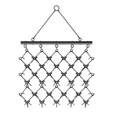 Drag Harrow, 5 x 4.5 ft Durable Chain Harrow with 60 Sharp Teeth, Suitable for A