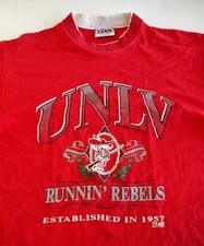 Vtg 90s UNLV Runnin Rebels T Shirt Mens XL Red Team Edition Apperal USA Cotton