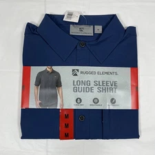 Rugged Elements Long Sleeve Guide Shirt, Men's Medium, Blue, Quick Dry, NEW hike