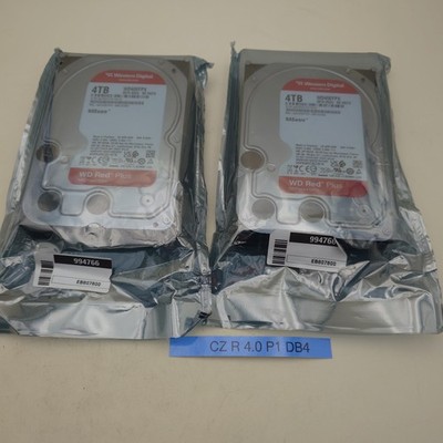 2x Western Digital WD Red Plus 4TB 3.5 Zoll SATA 256MB Interne NAS Festplatte