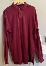 Polo Ralph Lauren Shirt Cotton Long Sleeve Polo Pullover Vintage Y2K 90s Large