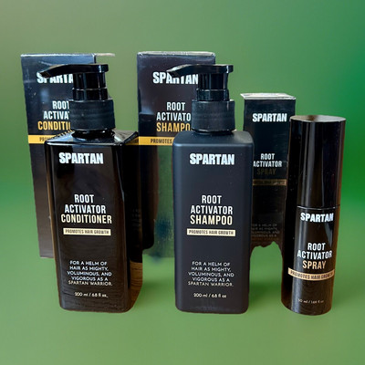 Spartan Shampo Root Activator Authentic + Spray + Conditioner Authentic   Ship