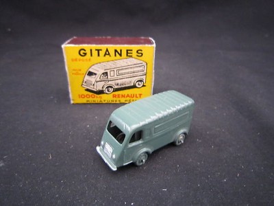 Micro Miniature GITANES - Renault 1000kg - 1/100 - Métal Vert - Avec Boîte