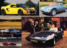 160 LOT LOTUS Autos, Mostly Vintage Magazine Clips From UK Issue Car Magazines