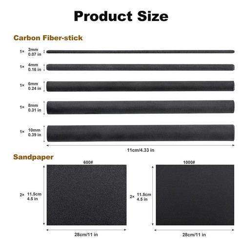 Goture Fishing Rod Repair Kit Carbon Fiber Rod Blank Building Components Repair - Picture 3 of 7