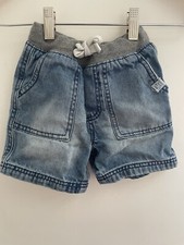 Carter's Toddler Boys Rib-Knit Adjustable Waist 100 Cotton Jean Shorts Blue 4T