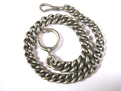 Antike Uhrenkette Silber 800, 80,85 g